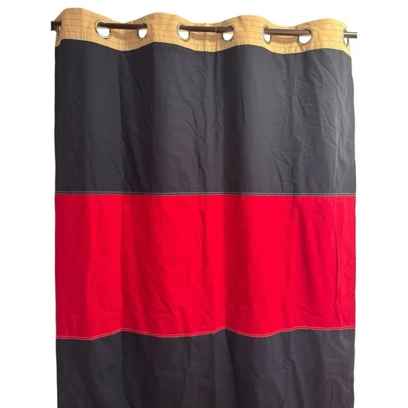 Pottery Barn Kids Curtain Panel Set 44x96 Rugby Blackout Red Blue Nautical